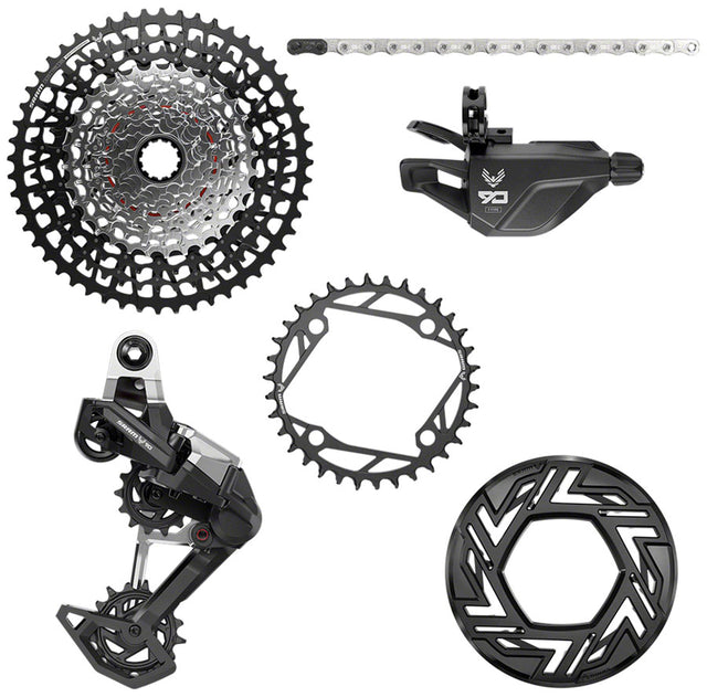 SRAM Eagle 90 Ebike Groupset - No Crank 34T 104bcd Clip-on Guard Chain XS-1275 10-52t Single Click Shifter Rear Derailleur