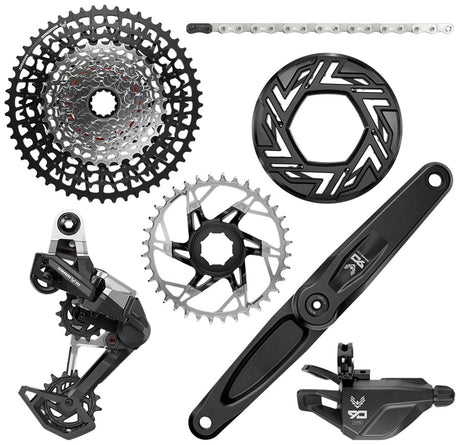SRAM Eagle 90 Ebike Groupset -  160mm Brose 36T Clip-on Guard Chain XS-1275 10-52t Single Click Shifter Rear Derailleur