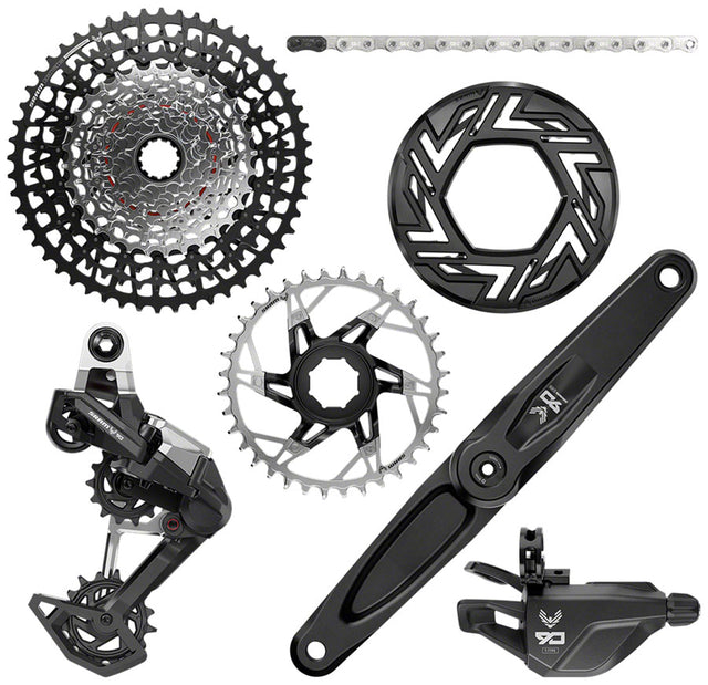 SRAM Eagle 90 Ebike Groupset -  160mm Brose 36T Clip-on Guard Chain XS-1275 10-52t Single Click Shifter Rear Derailleur