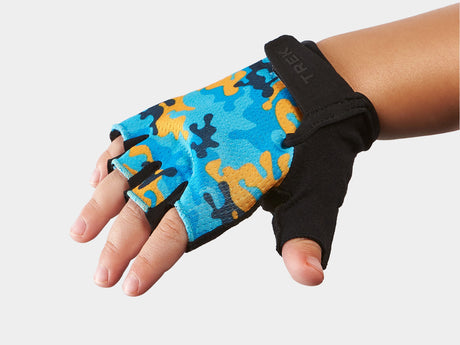 Trek Kids Large/X-Large (7-10) Blue/Gold Camo Glove