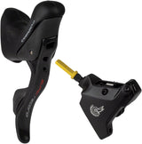 Campagnolo Super Record Ergopower Hydraulic Brake/Shift Lever Disc Caliper - Right/Rear 12-Speed 160mm Flat Mount Caliper BLK