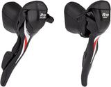 microSHIFT R10 Drop Bar Shift Lever Set - 3 x 10-Speed Shimano Compatible BLK