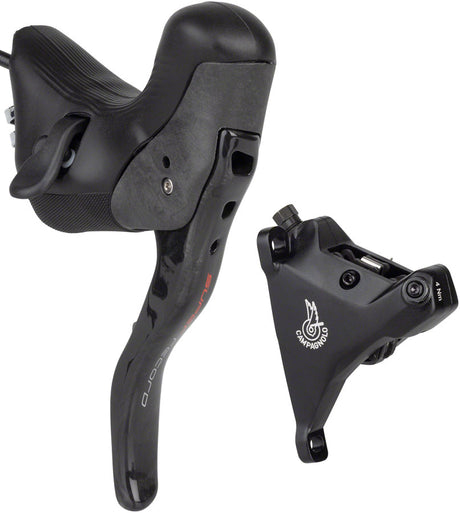 Campagnolo Super Record Ergopower EPS Hydraulic Brake/Shift Lever Disc Caliper - Left/Front 12-Speed 160mm Flat Mount Caliper BLK