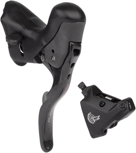 Campagnolo Super Record Ergopower Hydraulic Brake/Shift Lever Disc Caliper - Left/Front 12-Speed 140mm Flat Mount Caliper BLK