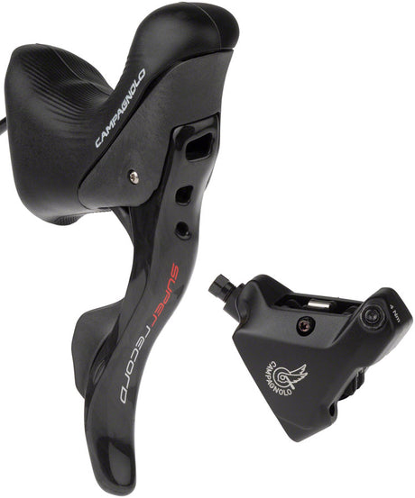 Campagnolo Super Record Ergopower Hydraulic Brake/Shift Lever Disc Caliper - Right/Rear 12-Speed 140mm Flat Mount Caliper BLK