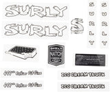 Surly Ice Cream Truck Frame Decal Set - White with Ice Cream Sandwich