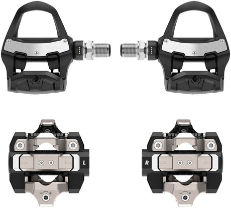 Garmin Rally RK/XC210 Power Meter Pedals Bundle - Clipless Composite/Alloy 9/16" BLK Pair Dual-Sensing LOOK KEO/Shimano SPD