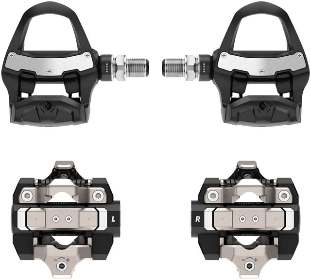 Garmin Rally RK/XC210 Power Meter Pedals Bundle - Clipless Composite/Alloy 9/16" BLK Pair Dual-Sensing LOOK KEO/Shimano SPD