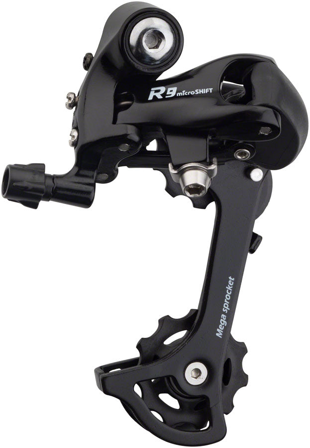 microSHIFT R9 Rear Derailleur - For use 9 10-Speed Shimano Compatible Road Systems Medium Cage BLK