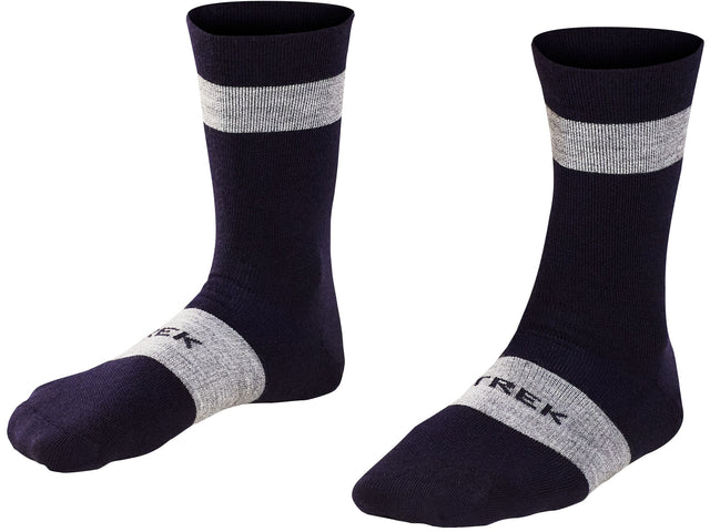 Sock Trek Race Merino Wool Crew Large (42-44) Deep Dark Blue