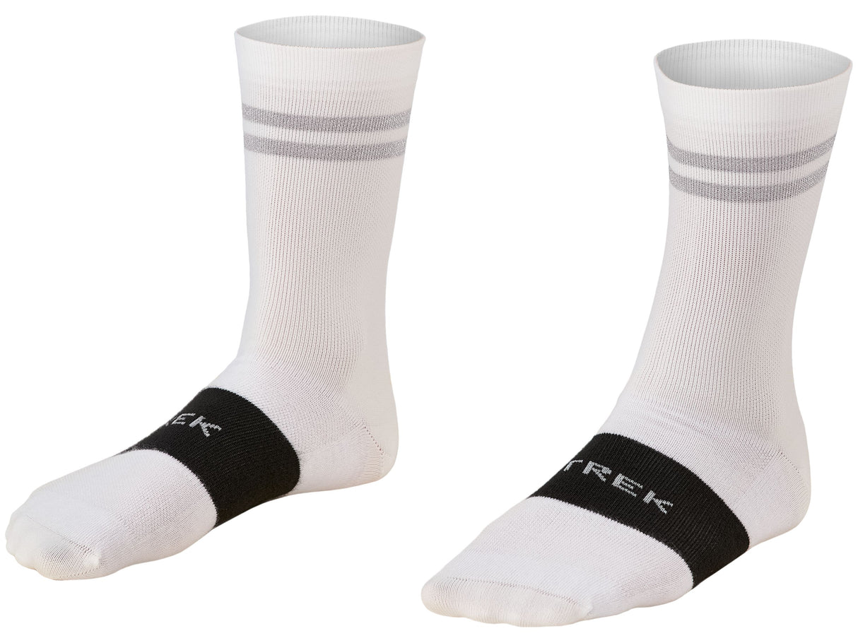 Sock Trek Race Reflective Crew Small (35-38) White