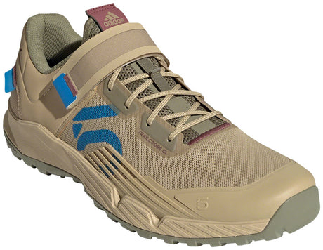 Five Ten Trailcross Mountain Clipless Shoes - Men's Beige Tone/Blue Rush/Orbit Green 6