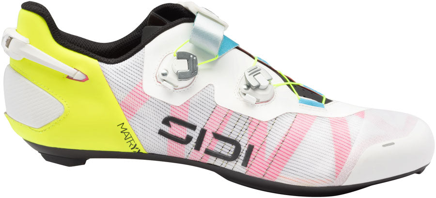 Sidi Wire 3 Road Shoes - Mens White/Yellow Fluo 40