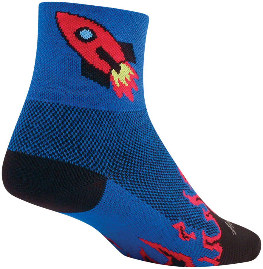 SockGuy Classic Rocket Man Socks - 3" Blue Large/X-Large