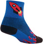 SockGuy Classic Rocket Man Socks - 3" Blue Small/Medium