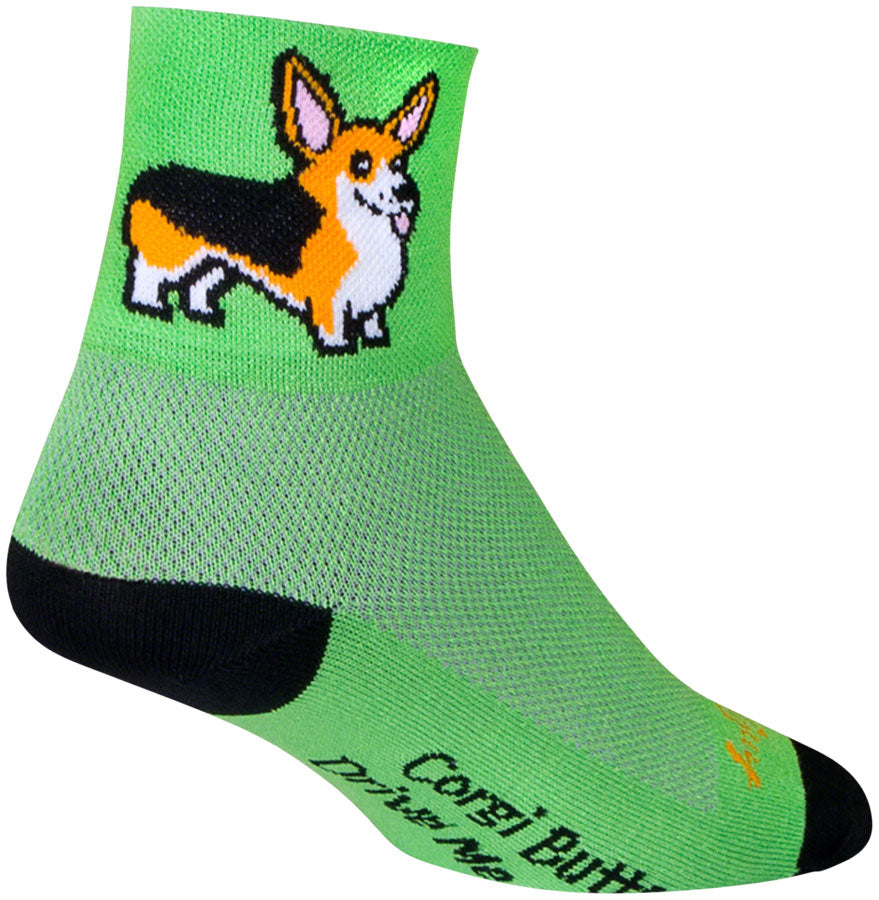 SockGuy Classic Ernie Socks - 3" Green Small/Medium