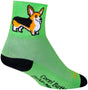 SockGuy Classic Ernie Socks - 3" Green Small/Medium