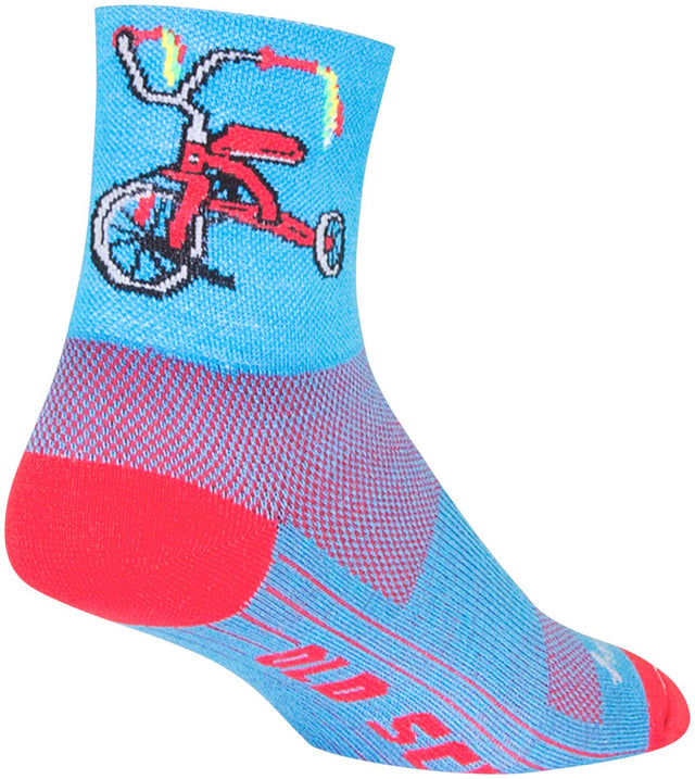 SockGuy Classic Trike Socks - 4" Blue/Red Large/X-Large