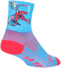 SockGuy Classic Trike Socks - 4" Blue/Red Large/X-Large
