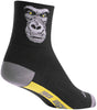SockGuy Classic Silverback Socks - 3" Black/Gray Small/Medium