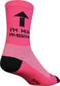 SockGuy Crew I'm With Awesome Socks - 6" Pink Large/X-Large
