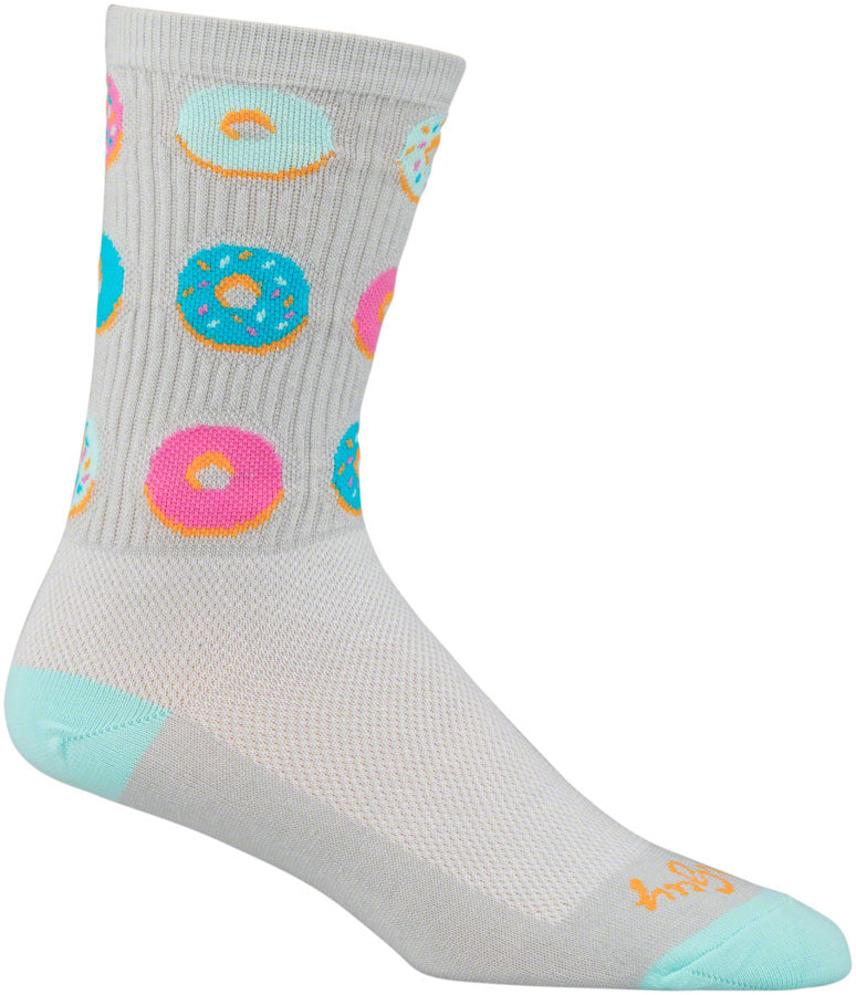 SockGuy Crew Glazed Socks - 5" Gray Small/Medium
