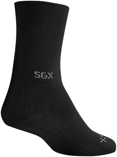 SockGuy SGX Raceday Socks - 5" Black Large/X-Large