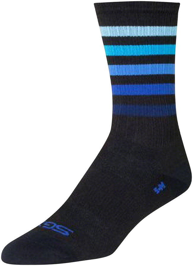 SockGuy SGX Deep Socks - 6" Black/Blue Small/Medium