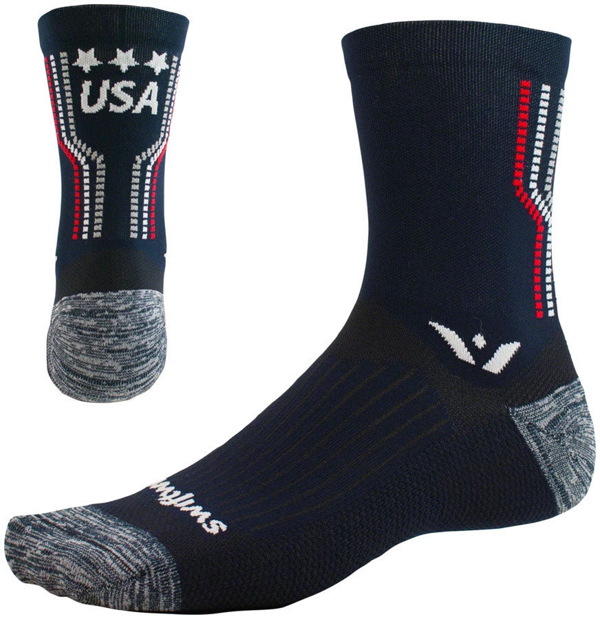Swiftwick Vision Five Tribute Socks - 5" USA Proud Small