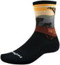 Swiftwick Vision Impression National Park Crew Socks - 6" Great Smoky Mountain Bears Large