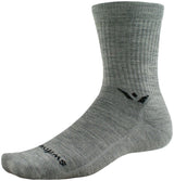 Swiftwick Pursuit Hike Medium Cushion Wool Socks - 6" Medium Weight Heather Small