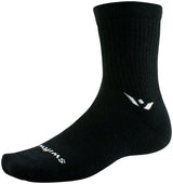 Swiftwick Pursuit Hike Medium Cushion Wool Socks - 6" Medium Weight BLK Small