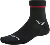 Swiftwick Pursuit Four Ultralight Socks - 4" Retro Stripe Black Small