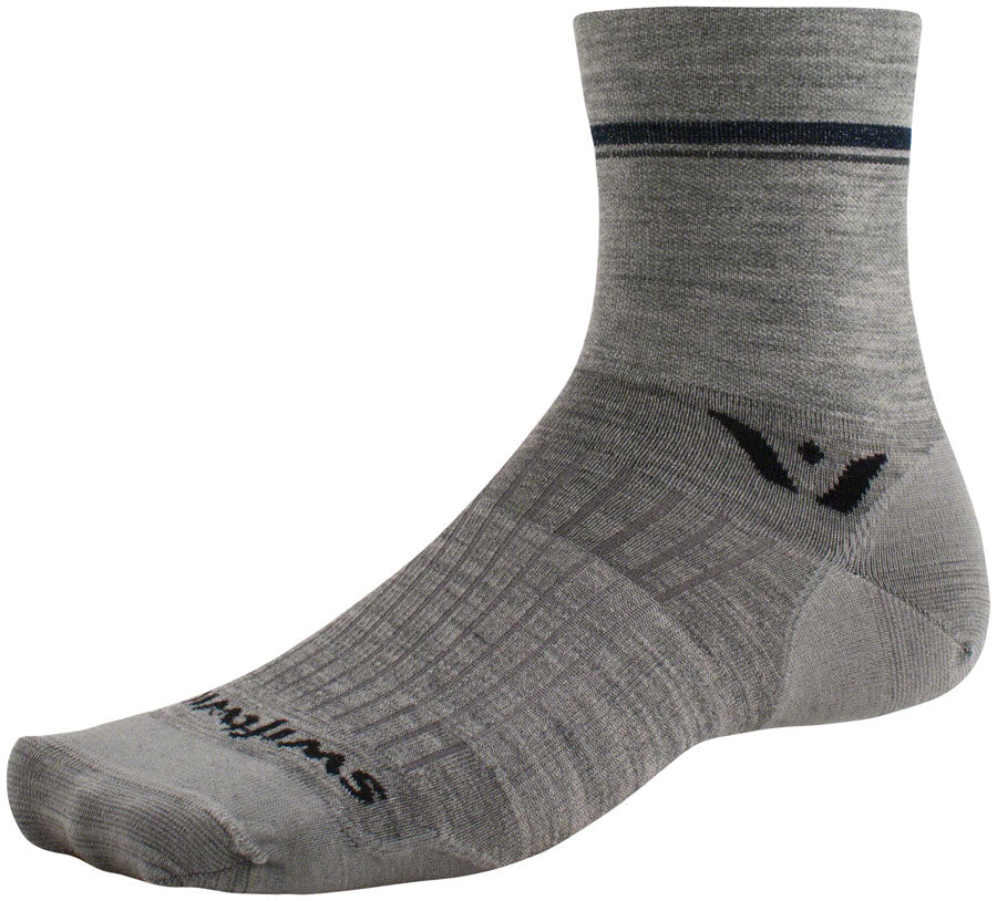 Swiftwick Pursuit Four Ultralight Socks - 4" Retro Stripe Heather Small