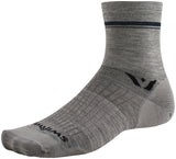 Swiftwick Pursuit Four Ultralight Socks - 4" Retro Stripe Heather Small