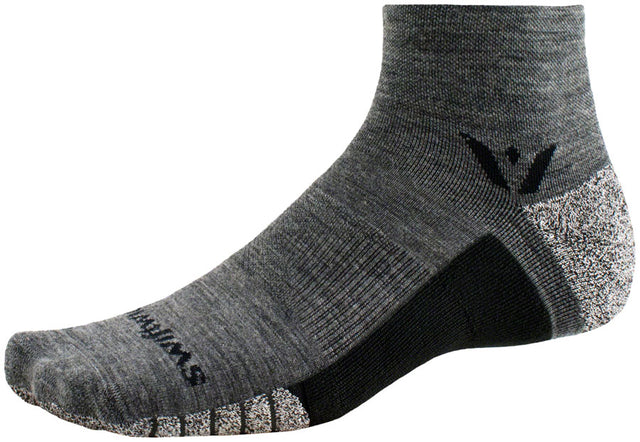 Swiftwick Flite XT Trail Quarter Crew Socks - 2" Heather X-Large