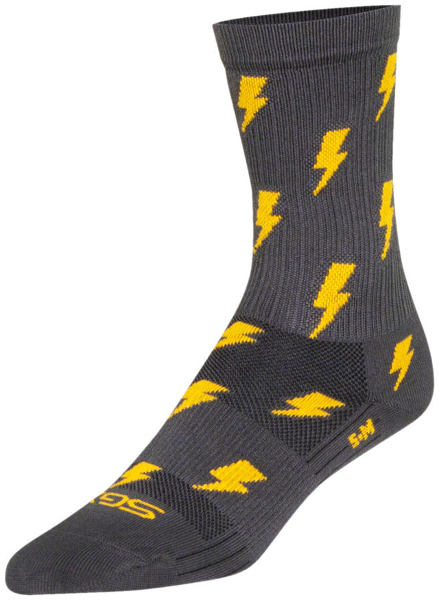 SockGuy SGX Lit Socks - 6" Gray Small/Medium