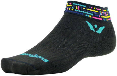 Swiftwick Vision One Morse Socks - 1" Black/Blue Small/Medium
