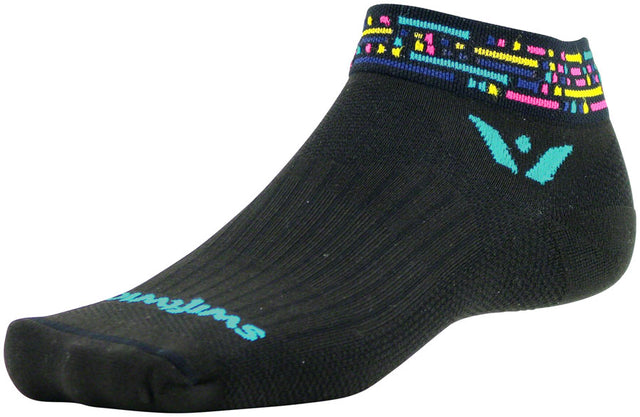 Swiftwick Vision One Morse Socks - 1" Black/Blue Small/Medium