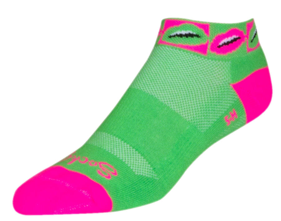 SockGuy Classic Smooch Socks - 1" Green Small/Medium
