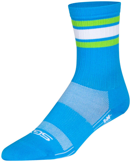 SockGuy SGX Throwback Socks - 6" Blue Small/Medium