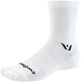 Swiftwick Aspire Mid Crew Socks - 5" White Large