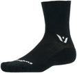Swiftwick Pursuit Quarter Crew Socks - 4" Black Large