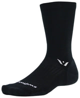 Swiftwick Pursuit Crew Socks - 7" Black Large
