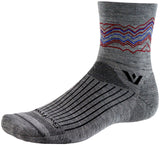 Swiftwick Pursuit Crew Socks - 6" Heather Red Large