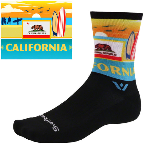 Swiftwick Vision Impression National Park Crew Socks - 6" California Large