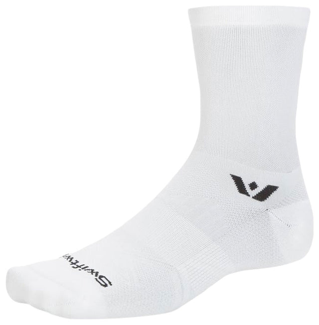 Swiftwick Aspire Mid-Crew Socks - Circuit White XLarge
