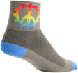 SockGuy Classic Peace Ring Socks - 3" Gray Small/Medium