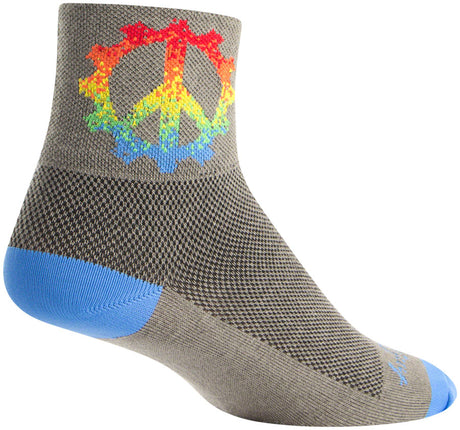SockGuy Classic Peace Ring Socks - 3" Gray Small/Medium