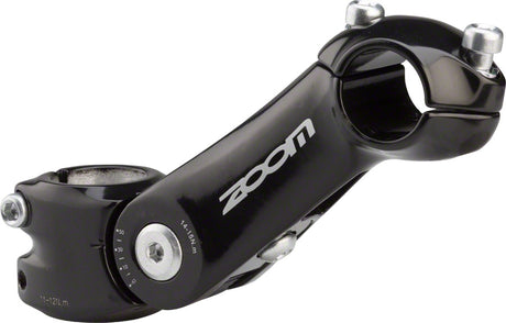 Zoom TDS-C297 Stem - 105mm 25.4mm Clamp Adjustable 1 1/8" Aluminum Black